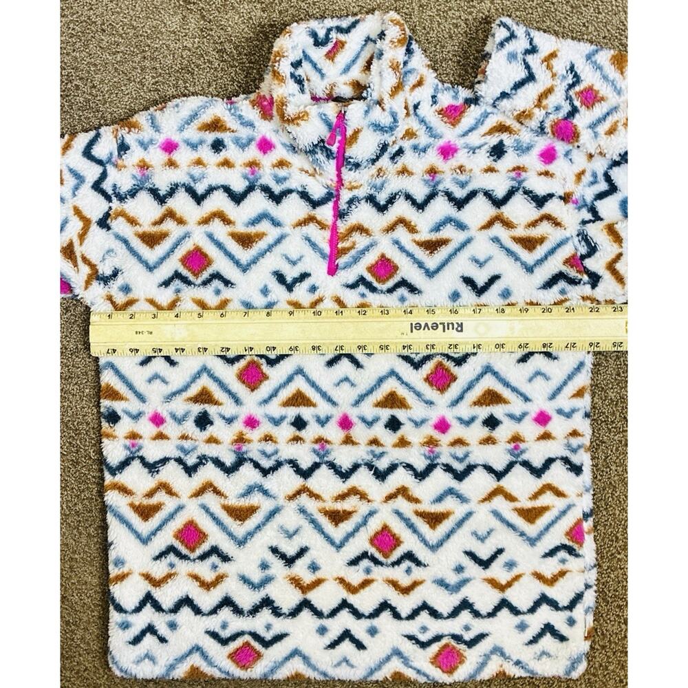 Eddie Bauer Aztec Western Sherpa Fleece Pullover Jacket Womens Size M 1/4 Zip - Picture 3 of 5